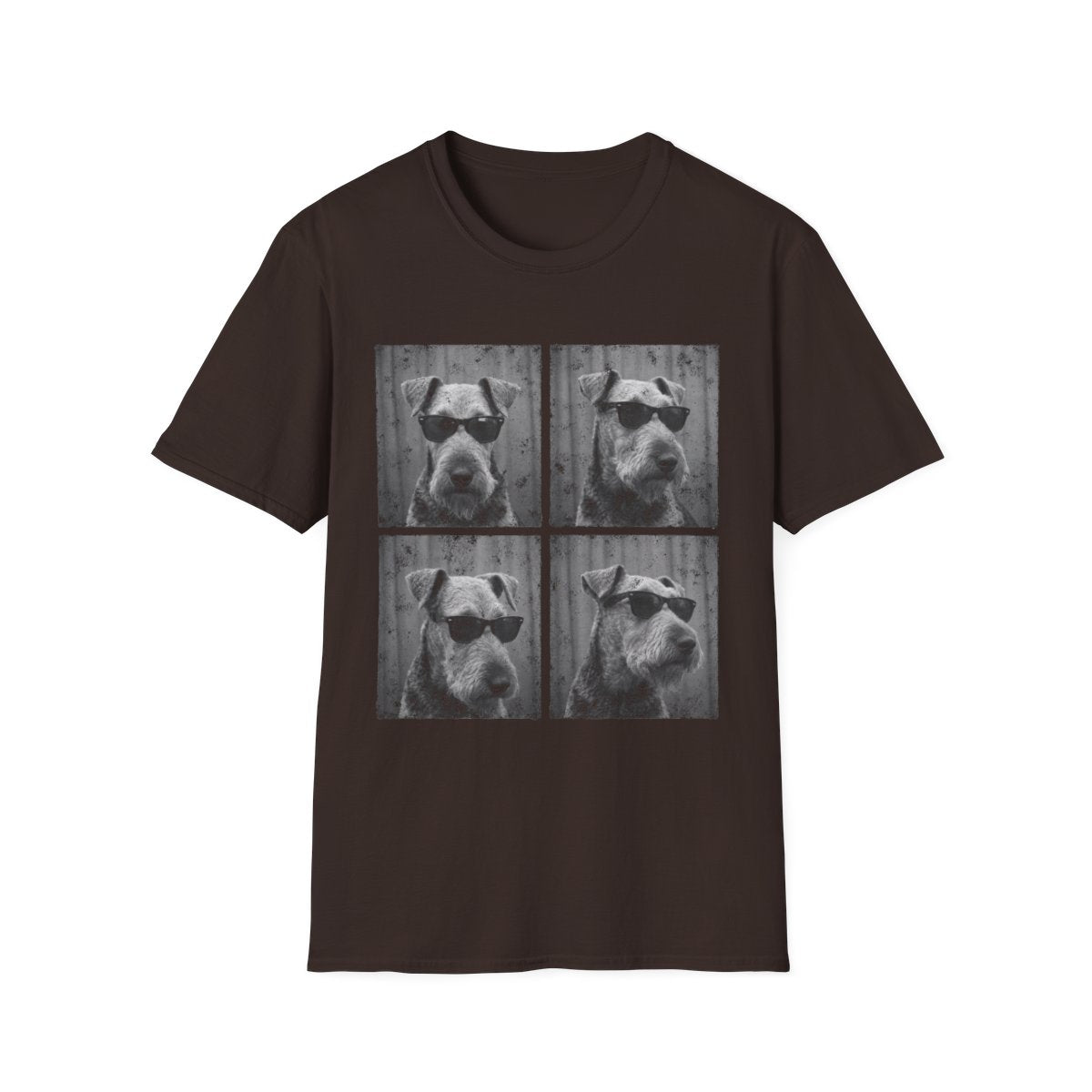 Airedale Terrier Photo Booth Tee - Dark Chocolate