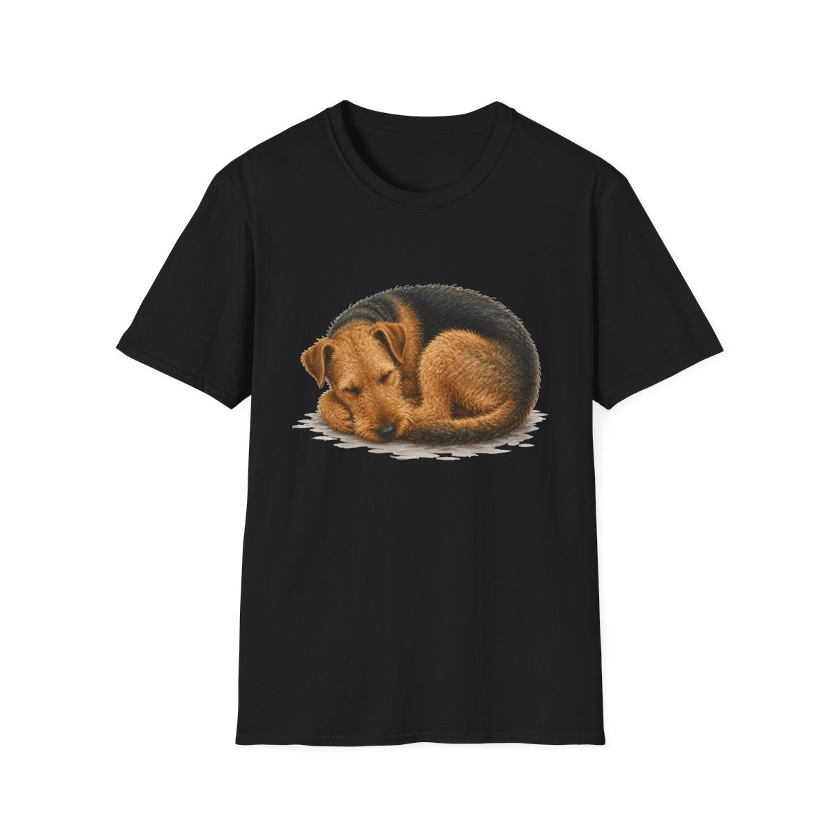 Airedale Terrier Rest At Last Tee - Black