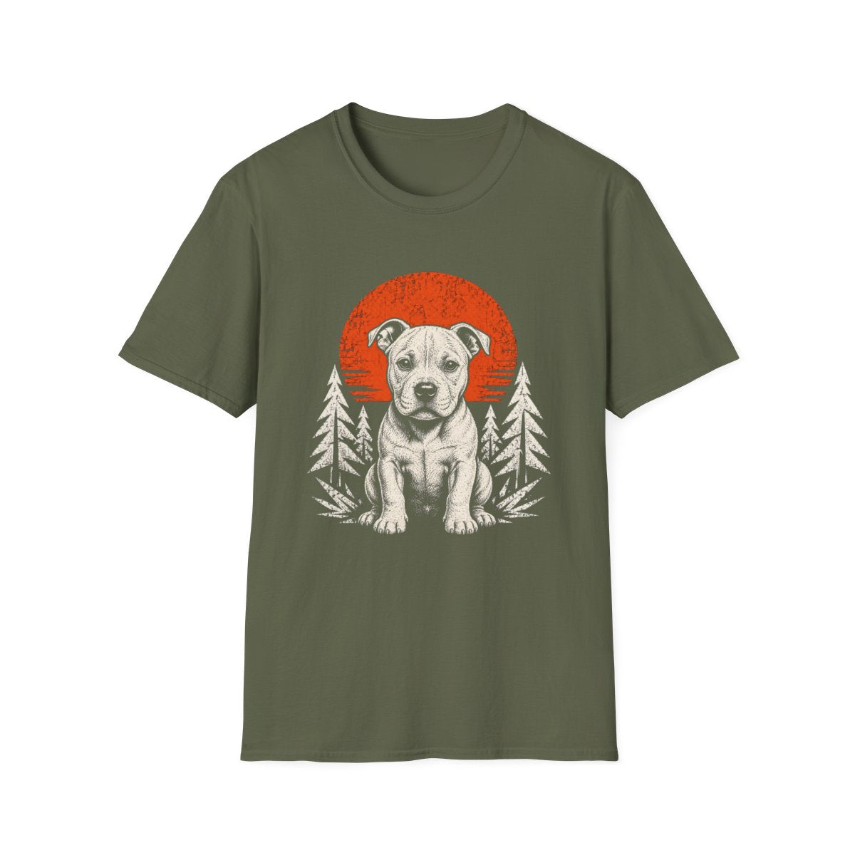 American Pit Bull Terrier Adventure Club Tee - Military Green