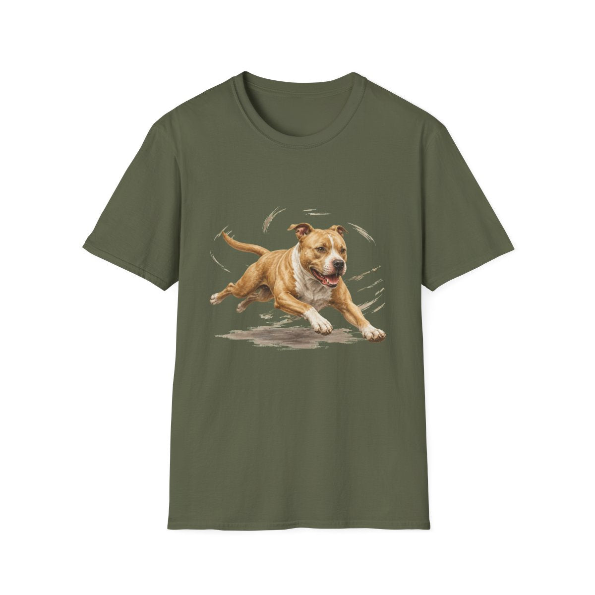 American Pit Bull Terrier Certified Zoomies Champion Tee - Military Green