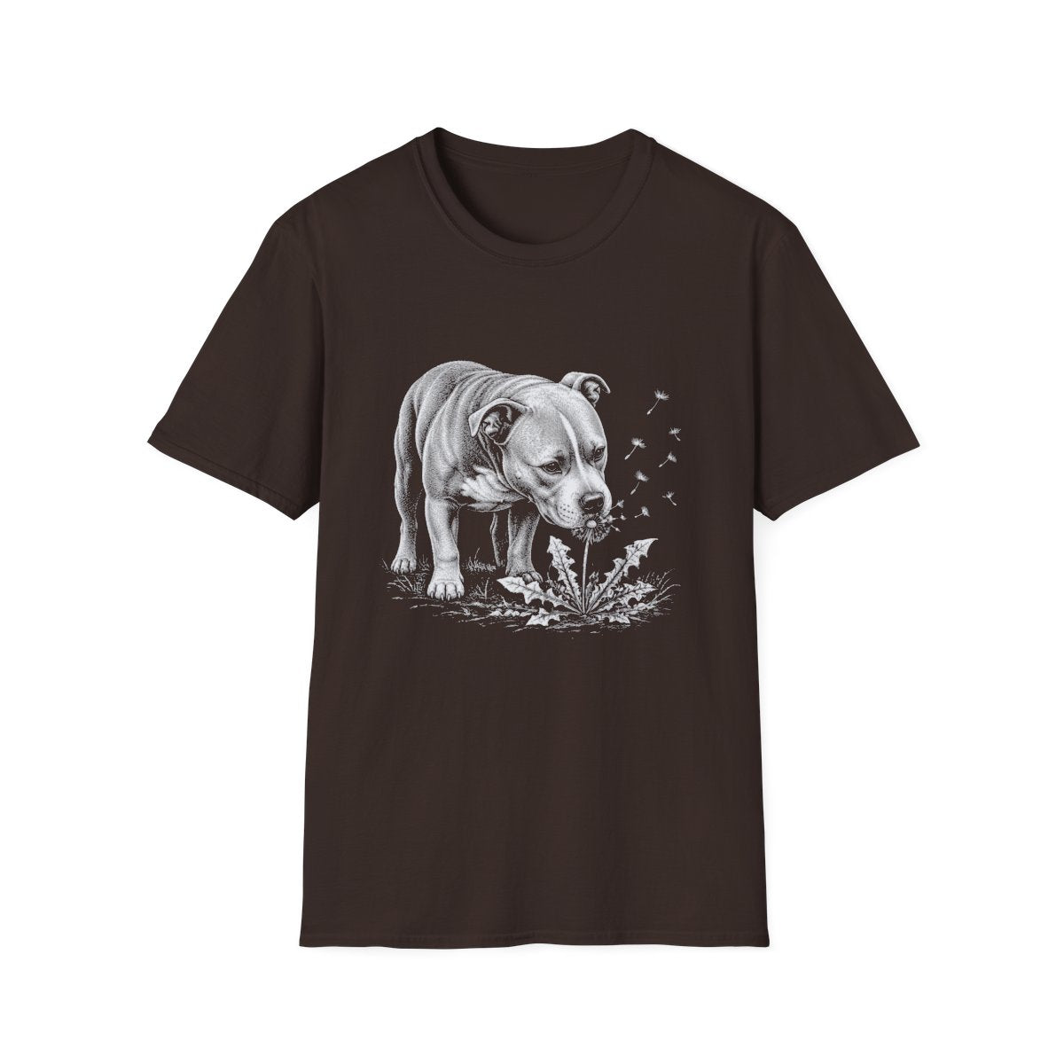 American Pit Bull Terrier Make A Wish Tee - Dark Chocolate