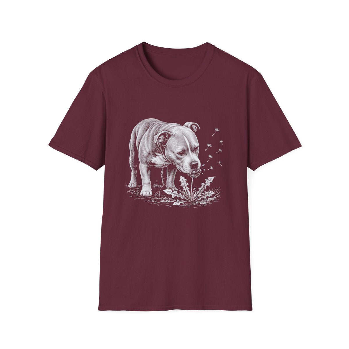 American Pit Bull Terrier Make A Wish Tee - Maroon