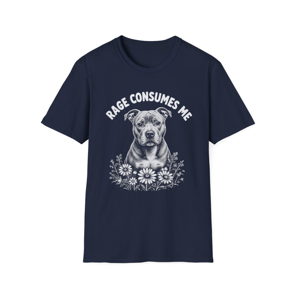 American Pit Bull Terrier Rage Consumes Me Tee - Navy