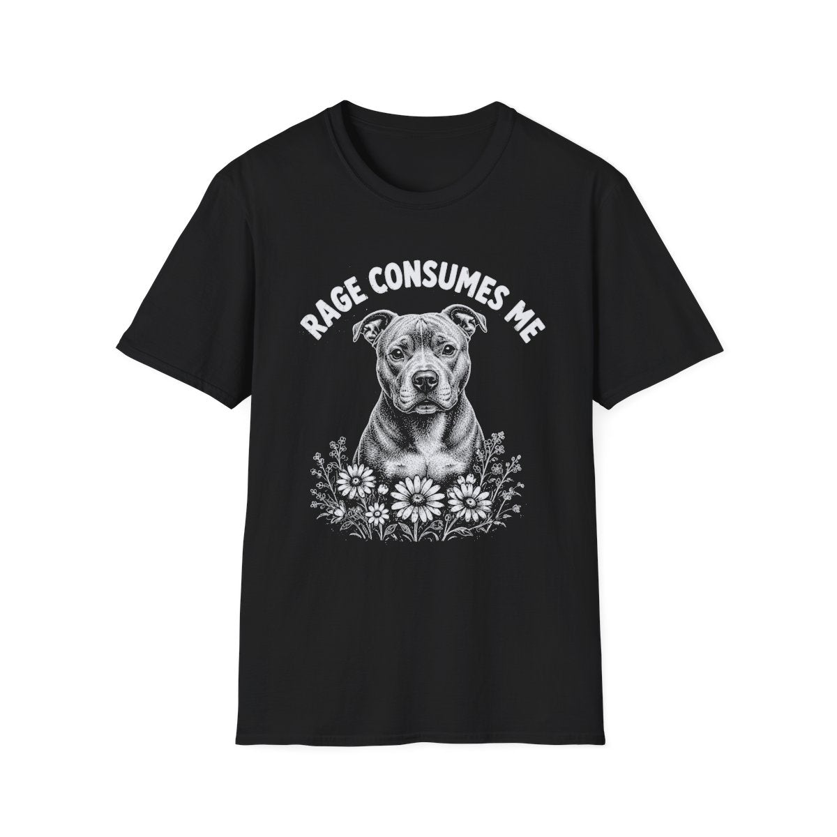 American Pit Bull Terrier Rage Consumes Me Tee - Black