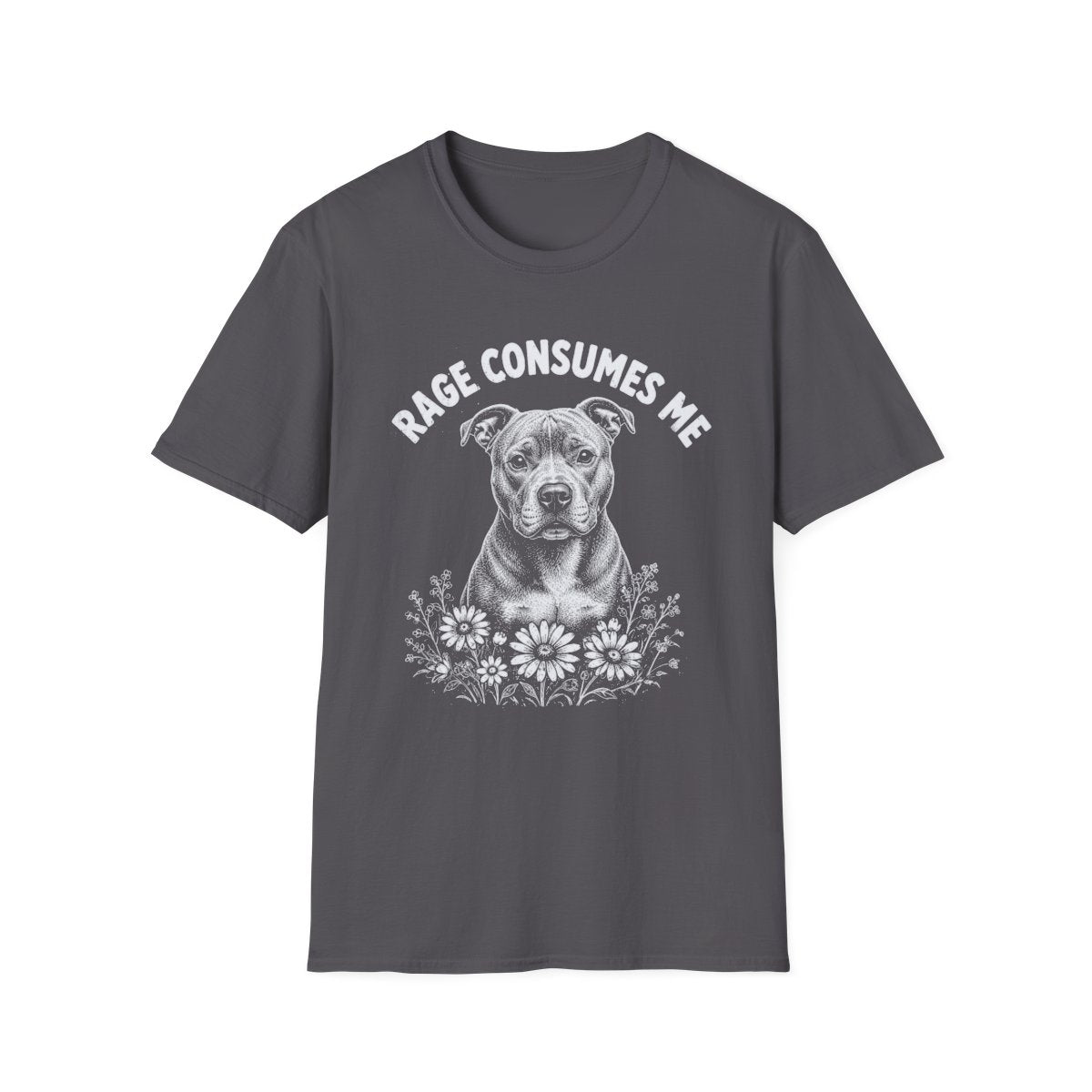 American Pit Bull Terrier Rage Consumes Me Tee - Charcoal