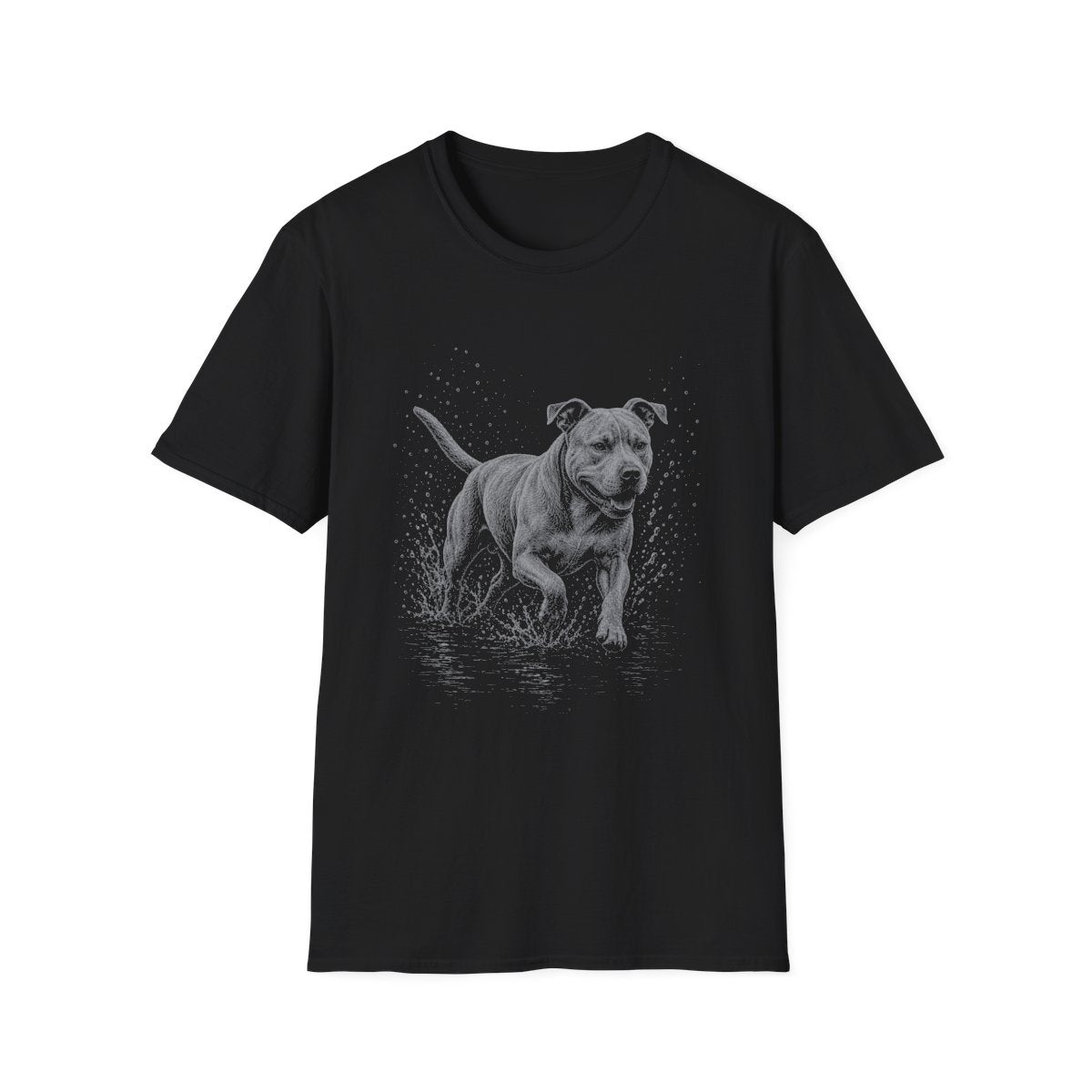 American Pit Bull Terrier Water Run Tee - Black
