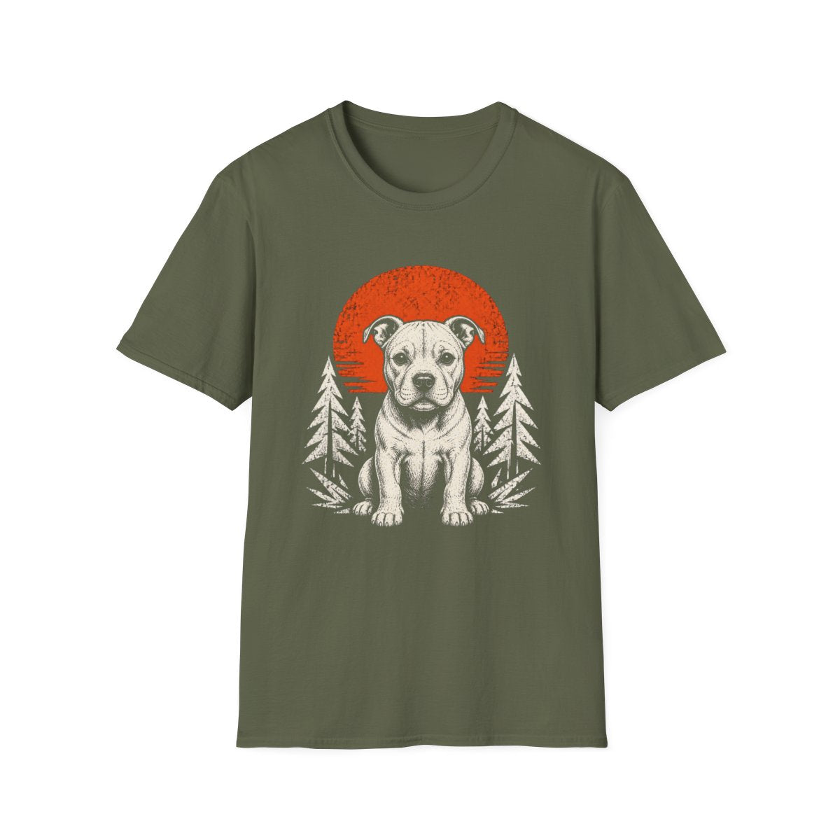 American Staffordshire Terrier Adventure Club Tee - Military Green