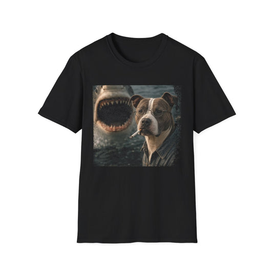 American Staffordshire Terrier and Shark Tee - Black