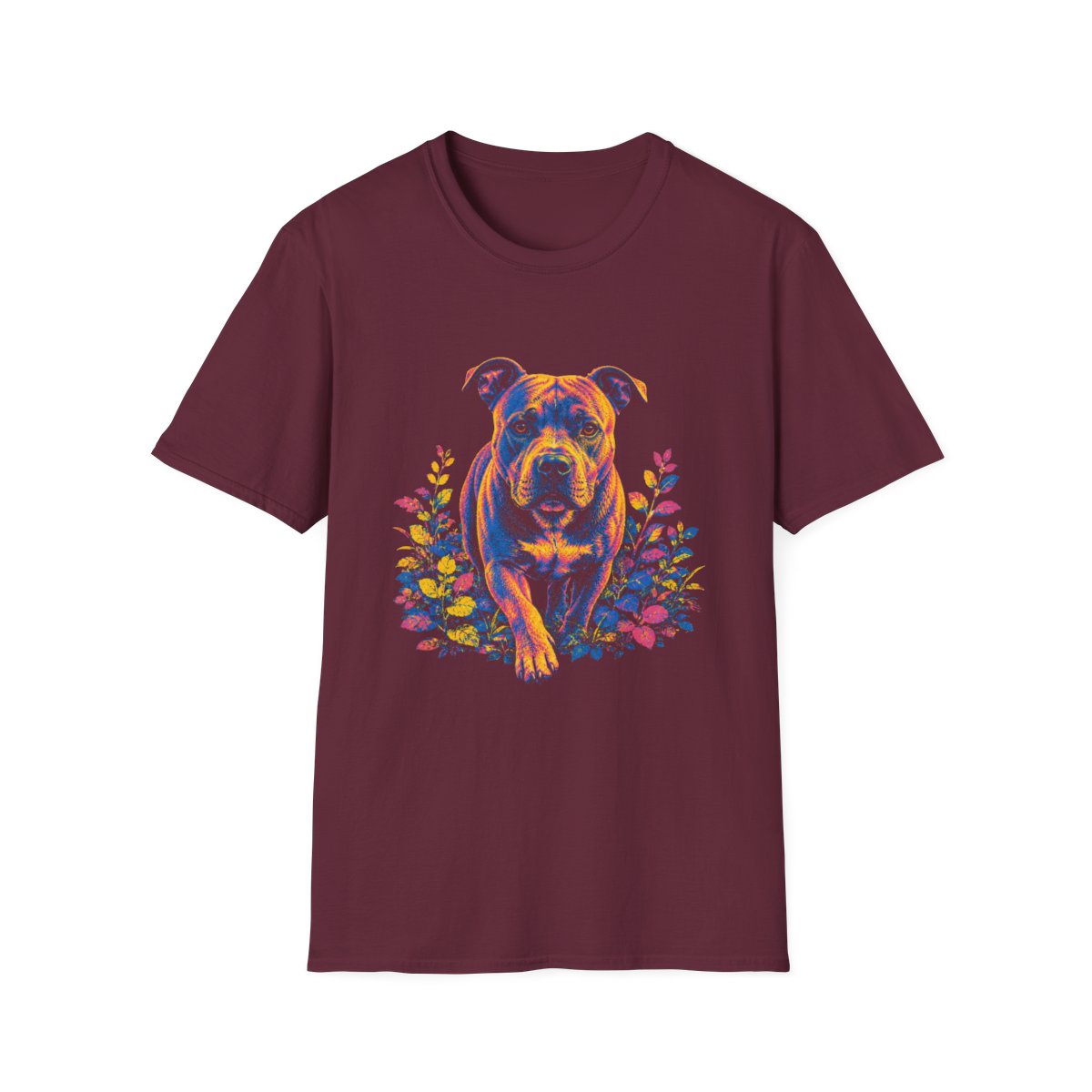 American Staffordshire Terrier Bold Spirit Tee - Maroon