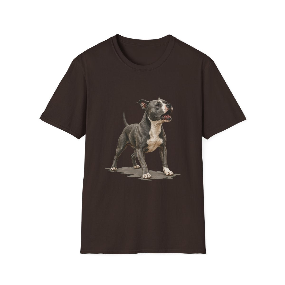 American Staffordshire Terrier Head Of Security Tee - Dark Chocolate