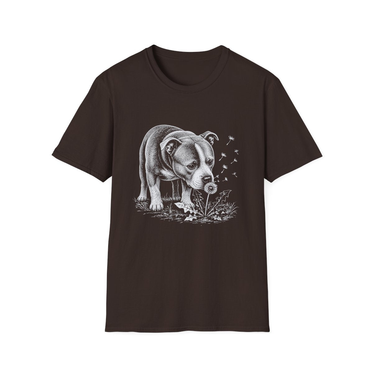 American Staffordshire Terrier Make A Wish Tee - Dark Chocolate