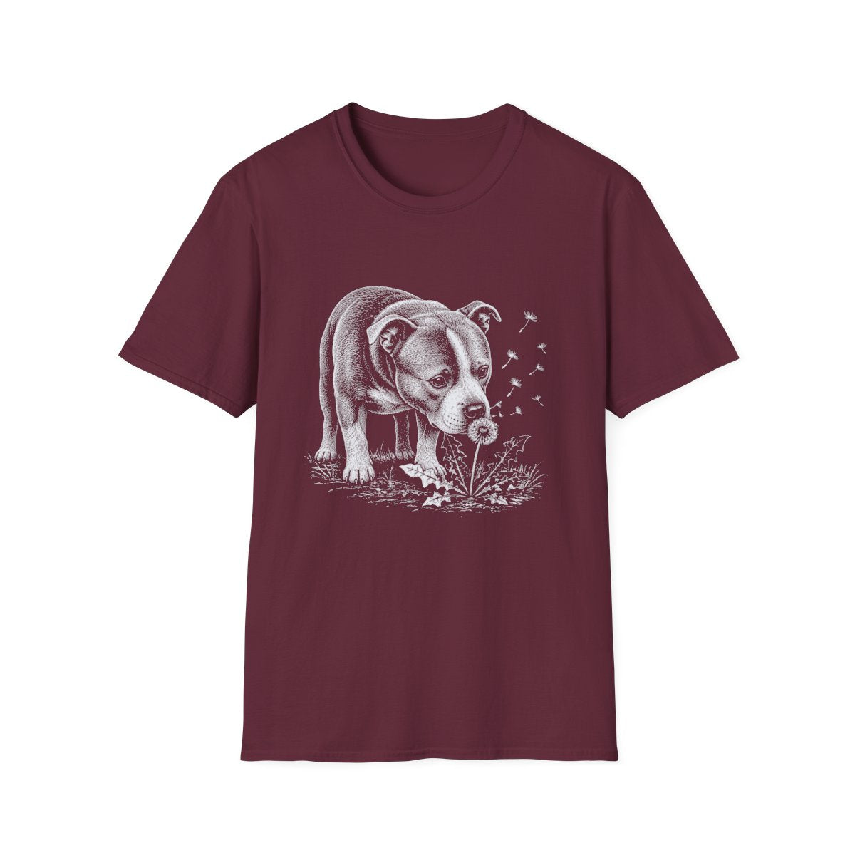 American Staffordshire Terrier Make A Wish Tee - Maroon
