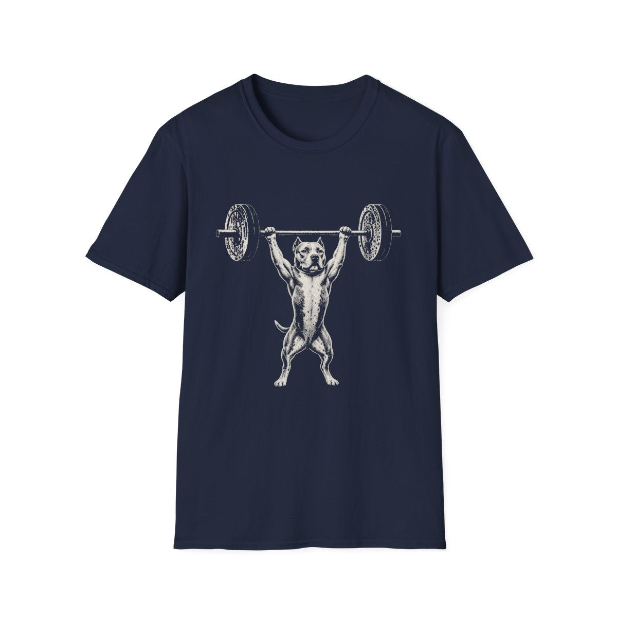 American Staffordshire Terrier Powerlifting Tee - Navy