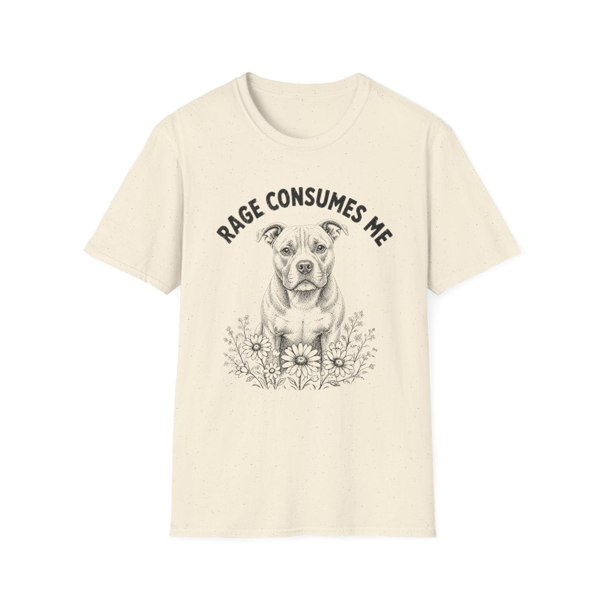 American Staffordshire Terrier Rage Consumes Me Tee - Natural
