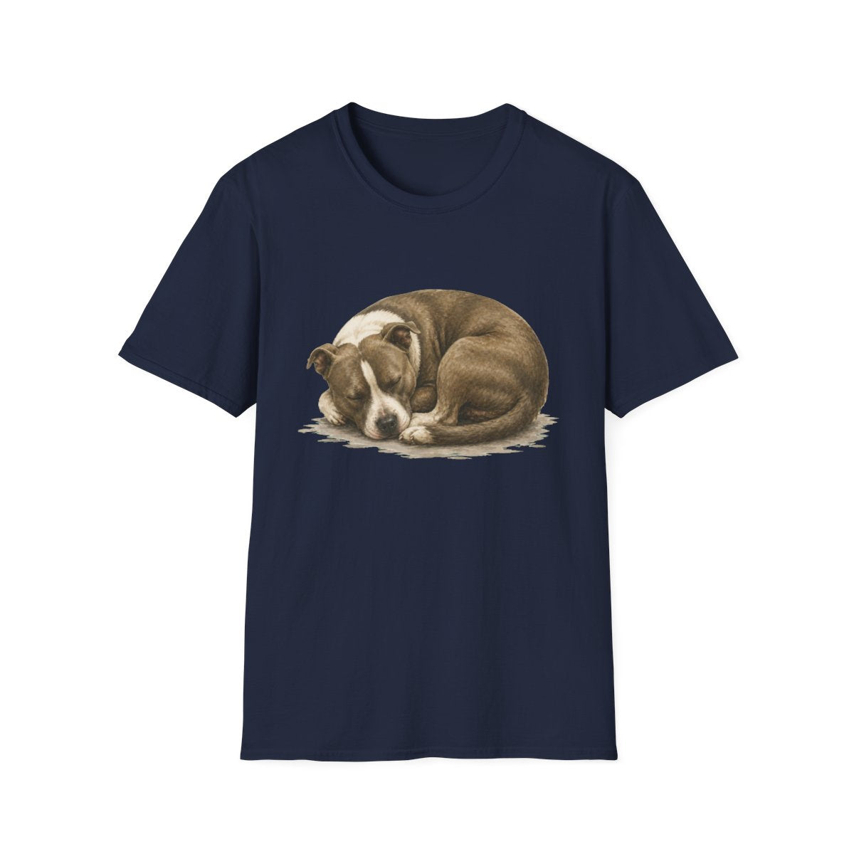 American Staffordshire Terrier Rest At Last Tee - Navy