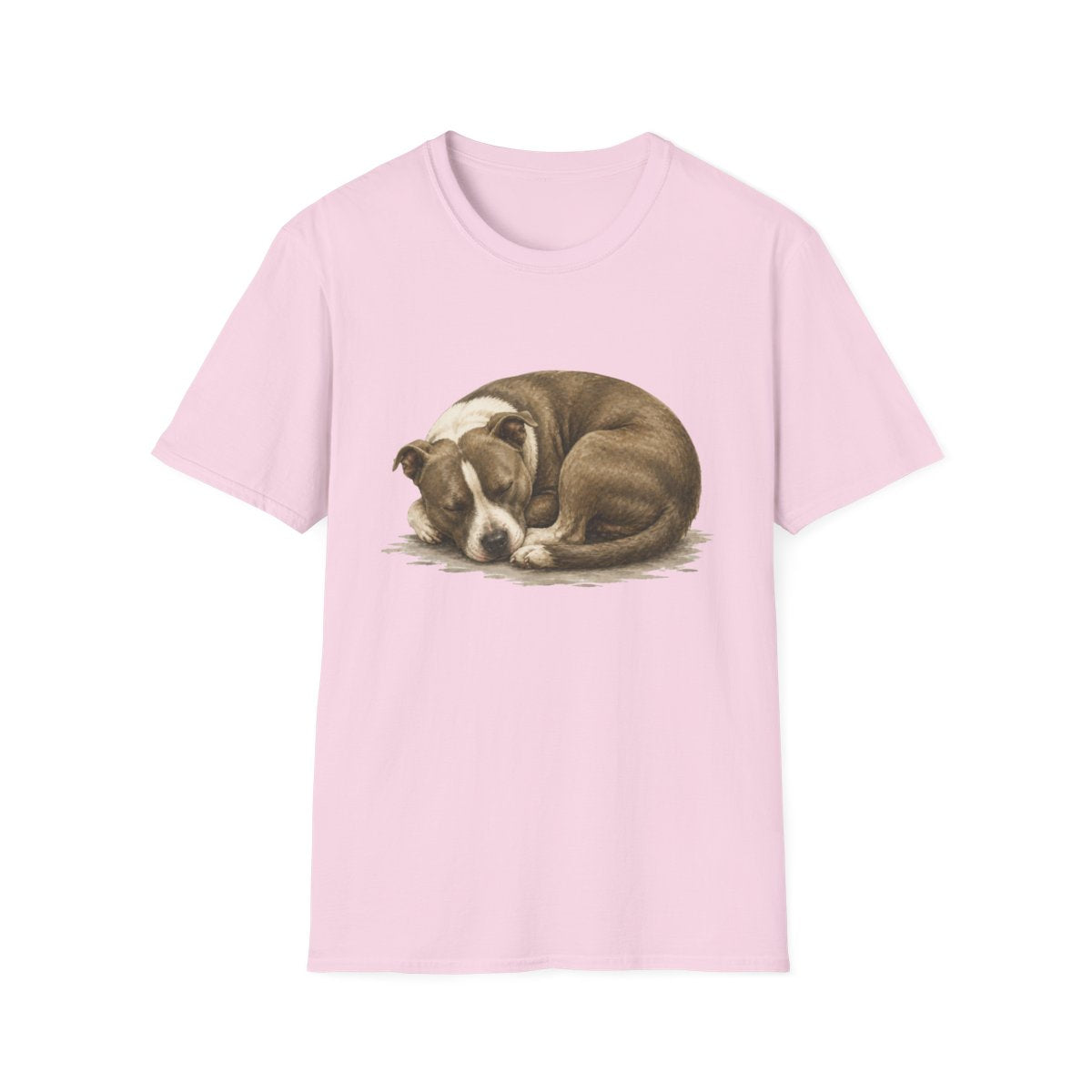 American Staffordshire Terrier Rest At Last Tee - Light Pink