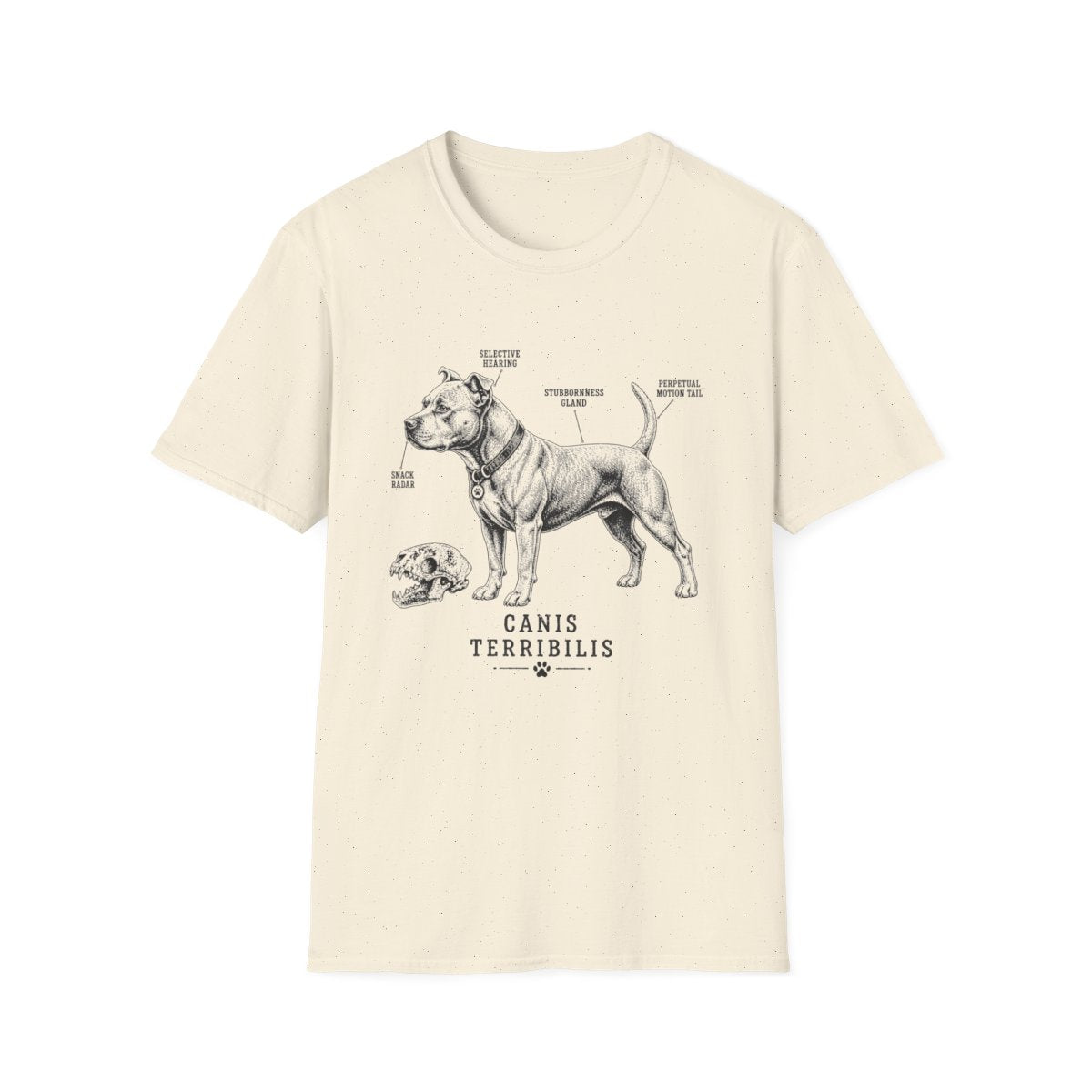 Anatomy Of A American Pit Bull Terrier Tee - Natural
