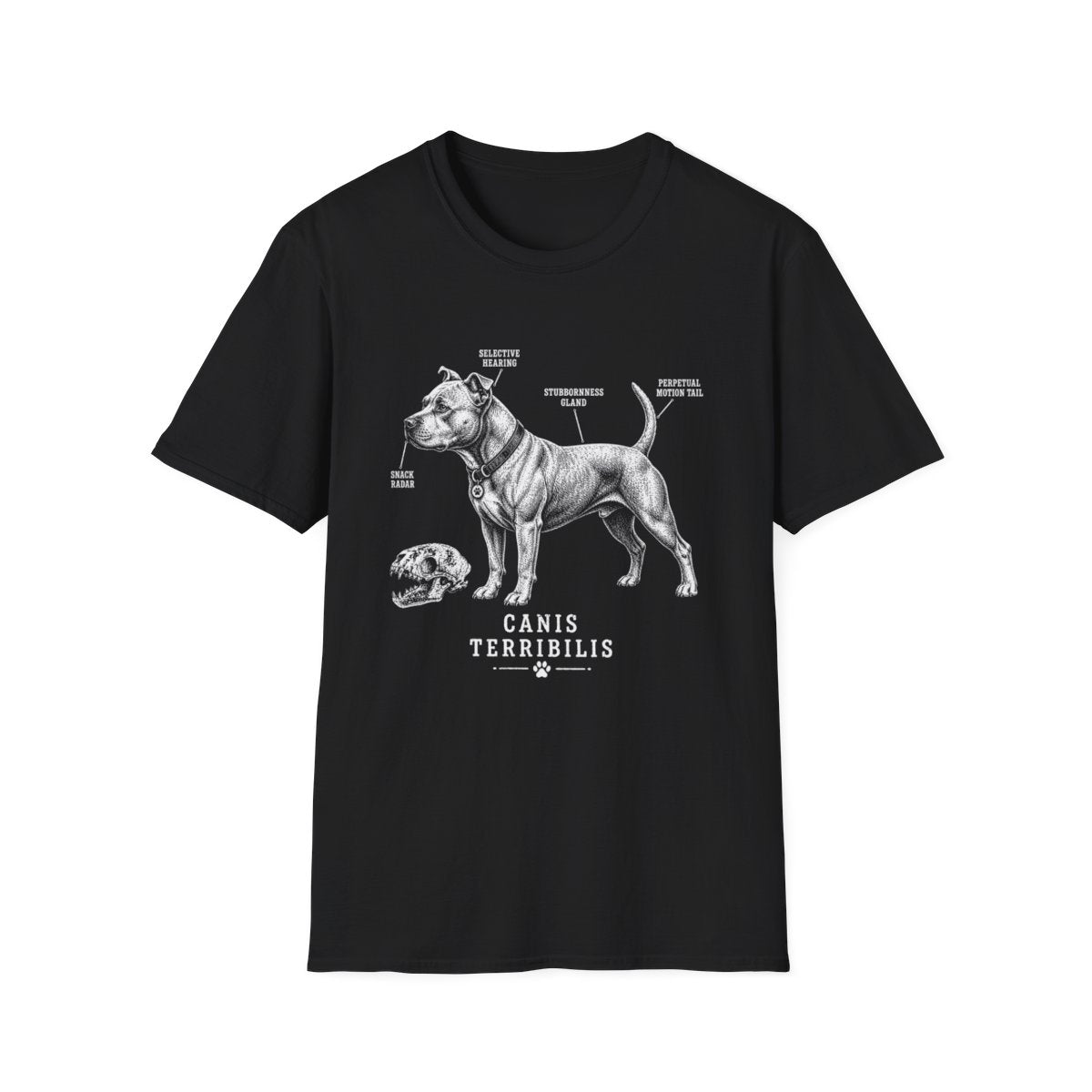 Anatomy Of A American Pit Bull Terrier Tee - Black