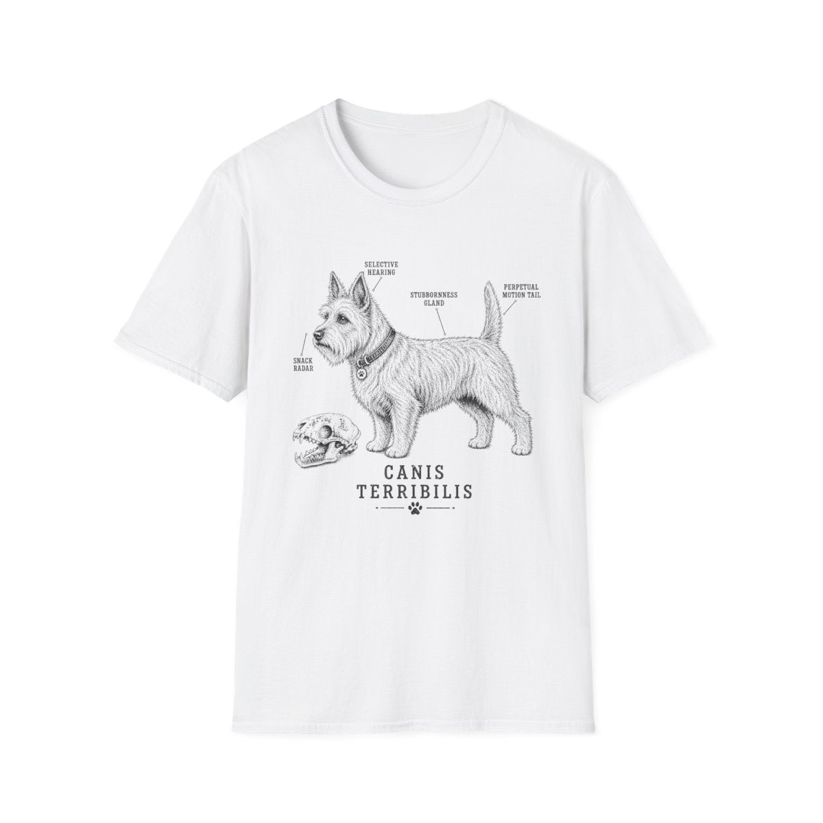 Anatomy Of A Australian Terrier Tee - White
