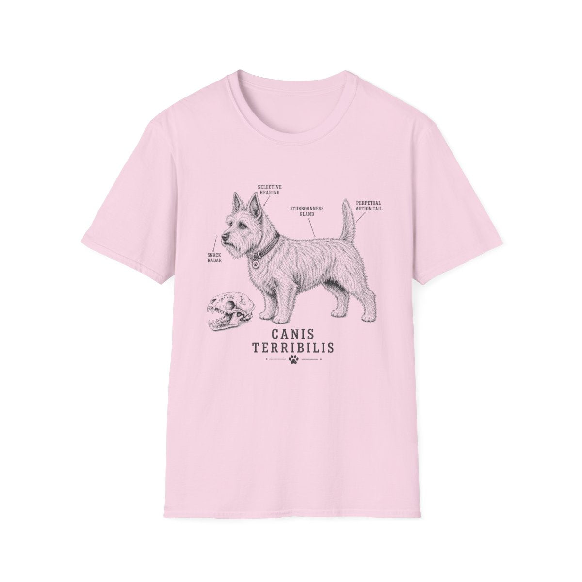 Anatomy Of A Australian Terrier Tee - Light Pink