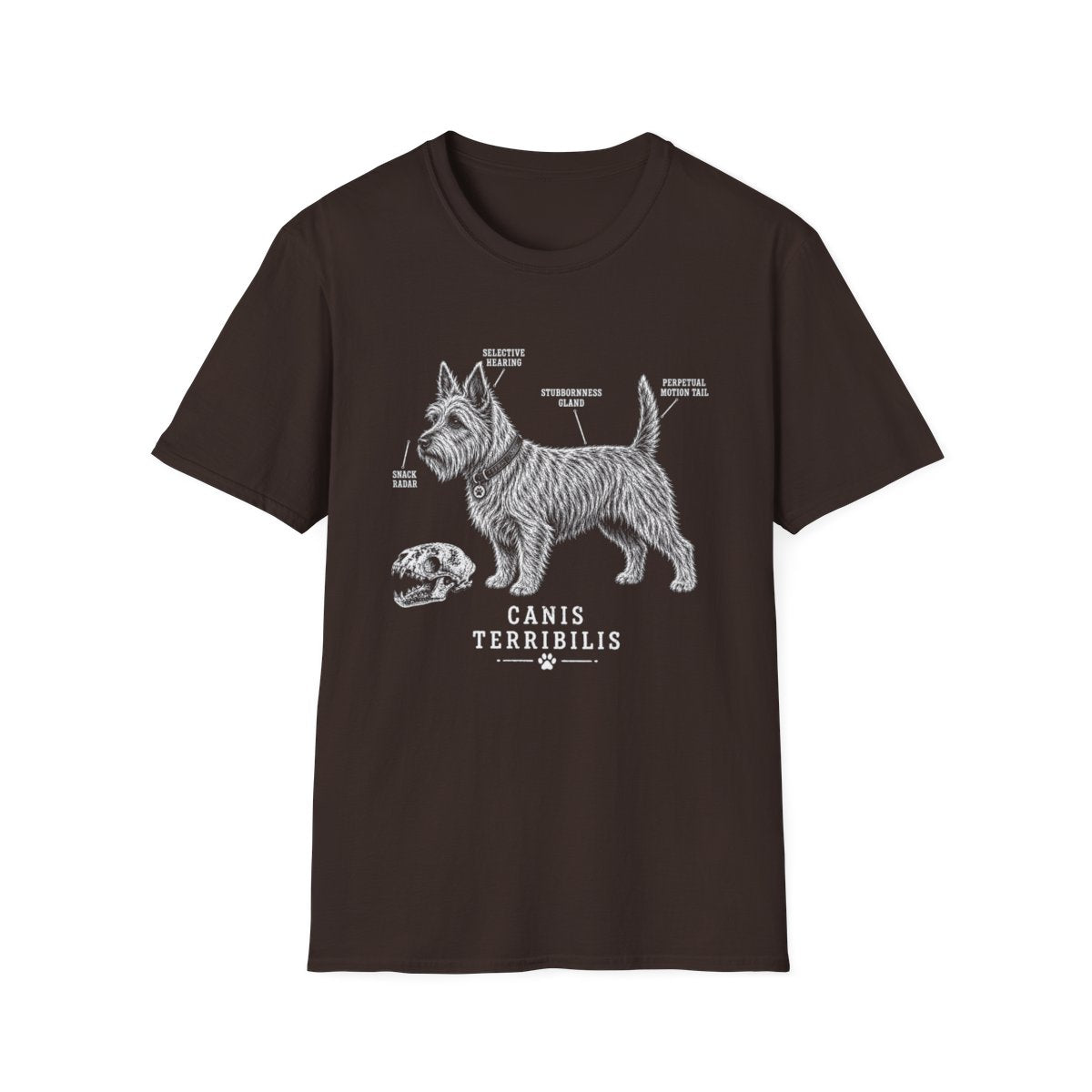 Anatomy Of A Australian Terrier Tee - Dark Chocolate