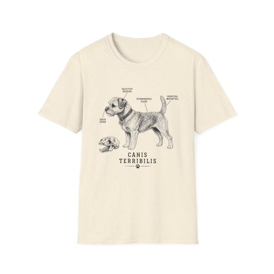 Anatomy Of A Border Terrier Tee - Natural