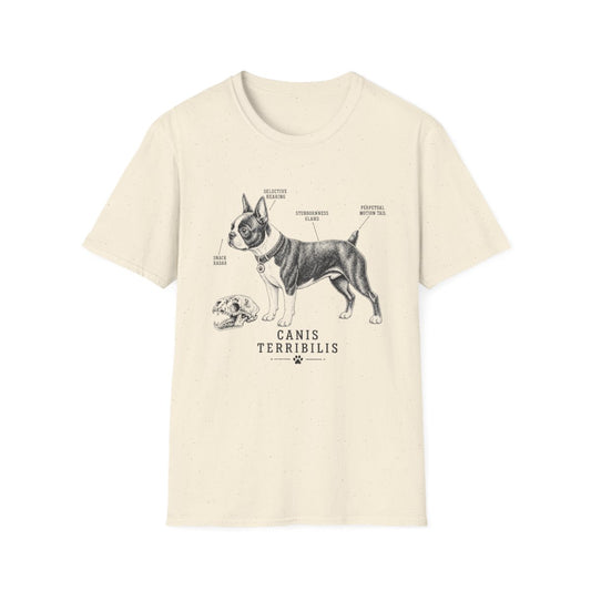 Anatomy Of A Boston Terrier Tee - Natural