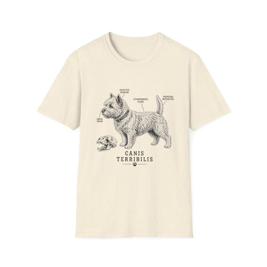 Anatomy Of A Cairn Terrier Tee - Natural