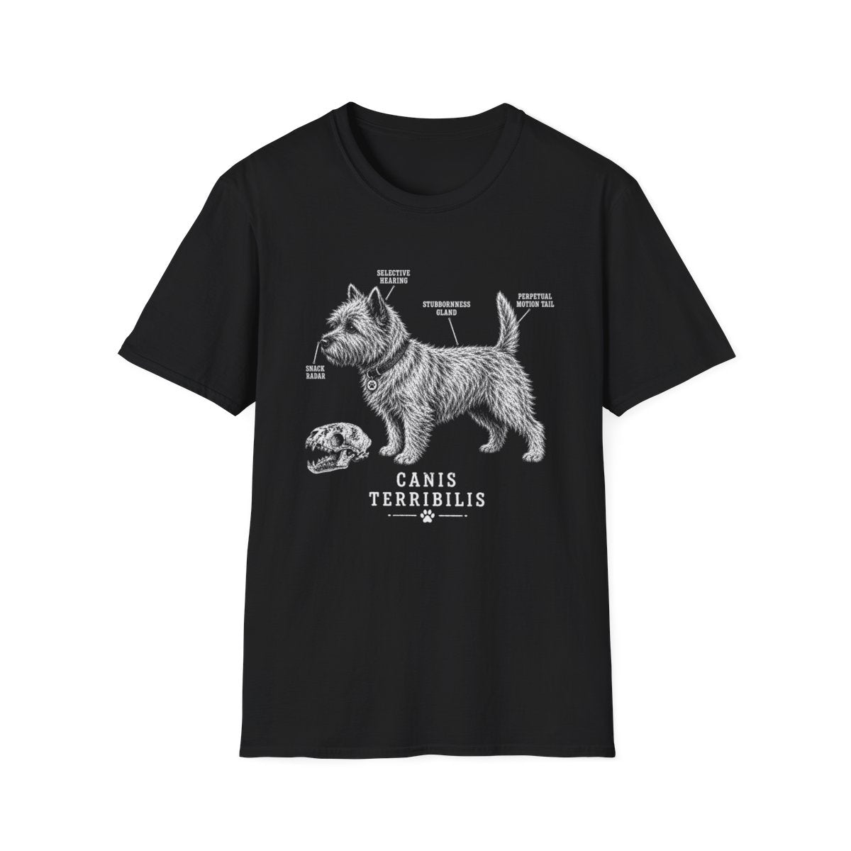 Anatomy Of A Cairn Terrier Tee - Black