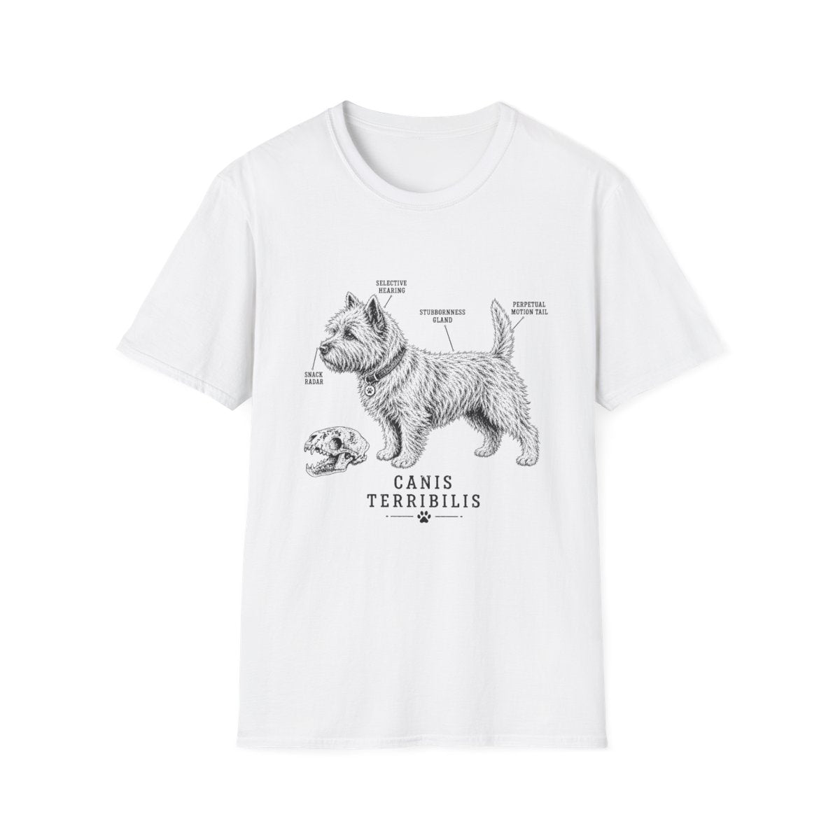 Anatomy Of A Cairn Terrier Tee - White