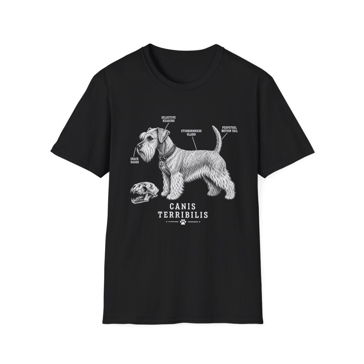 Anatomy Of A Cesky Terrier Tee - Black