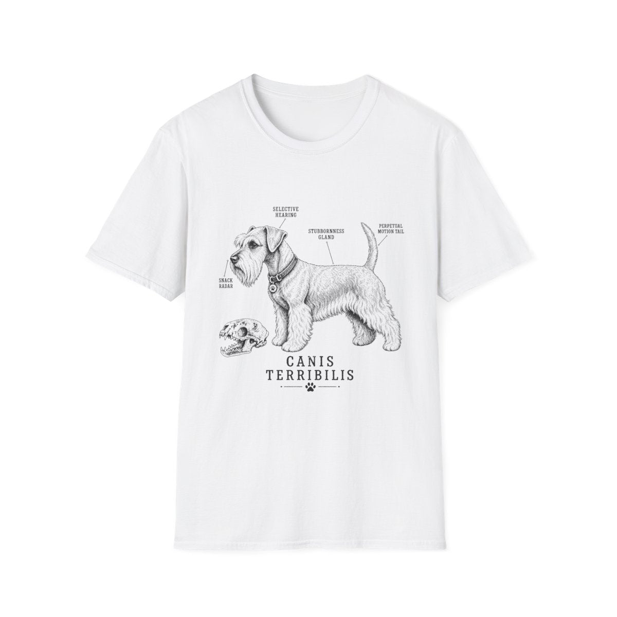 Anatomy Of A Cesky Terrier Tee - White