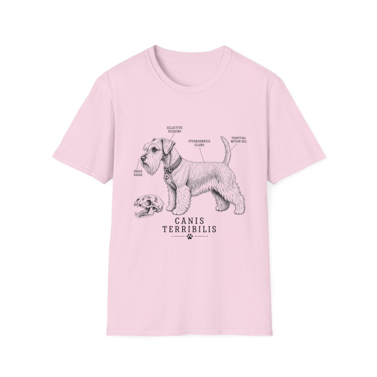 Anatomy Of A Cesky Terrier Tee - Light Pink