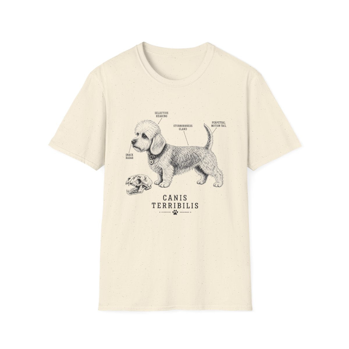 Anatomy Of A Dandie Dinmont Terrier Tee - Natural