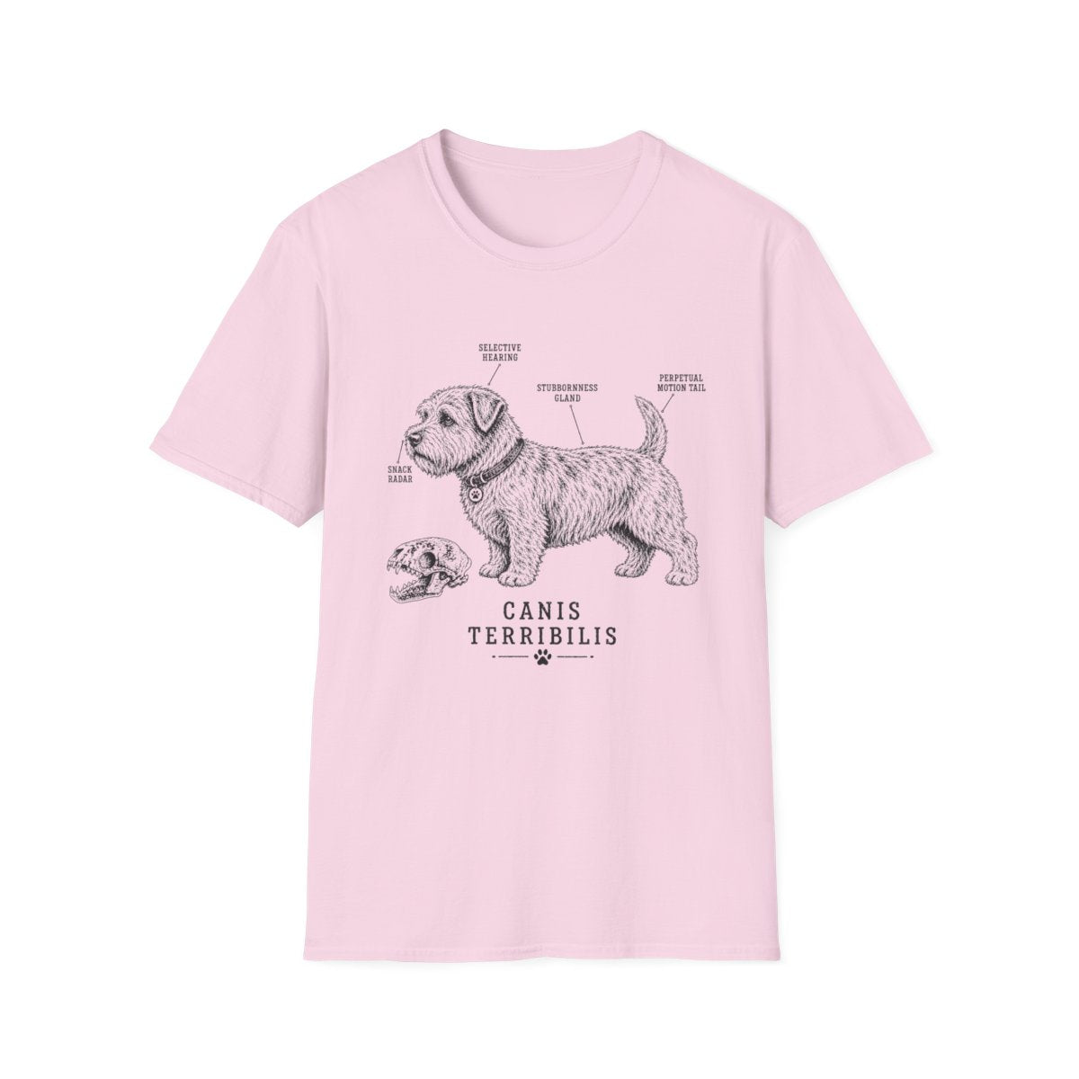 Anatomy Of A Glen of Imaal Terrier Tee - Light Pink