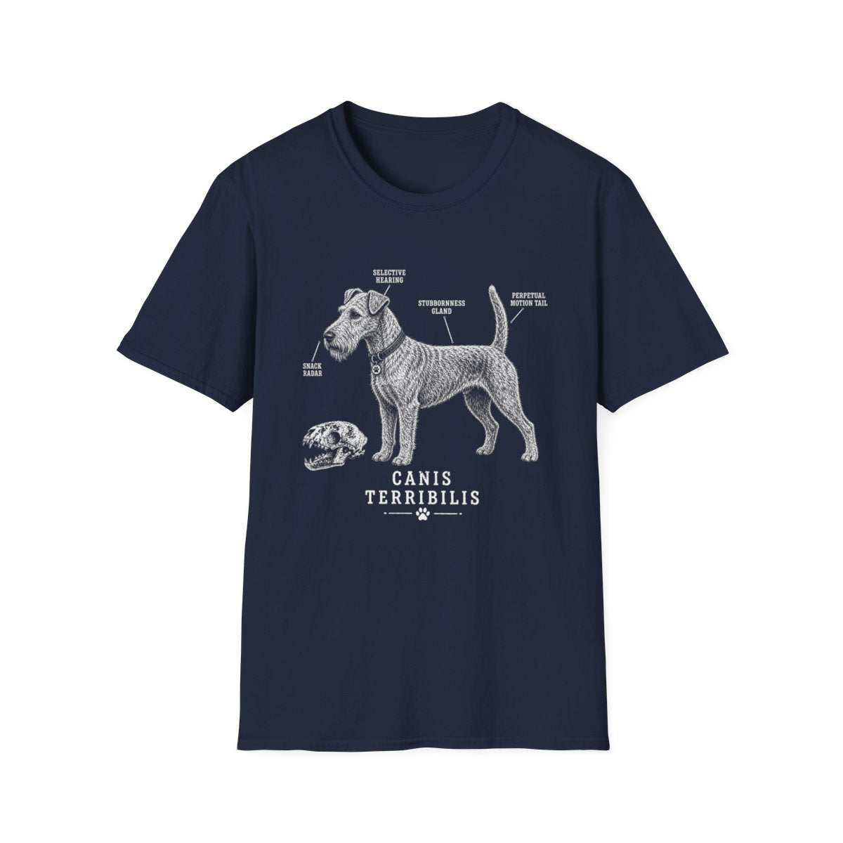 Anatomy Of A Irish Terrier Tee - Navy