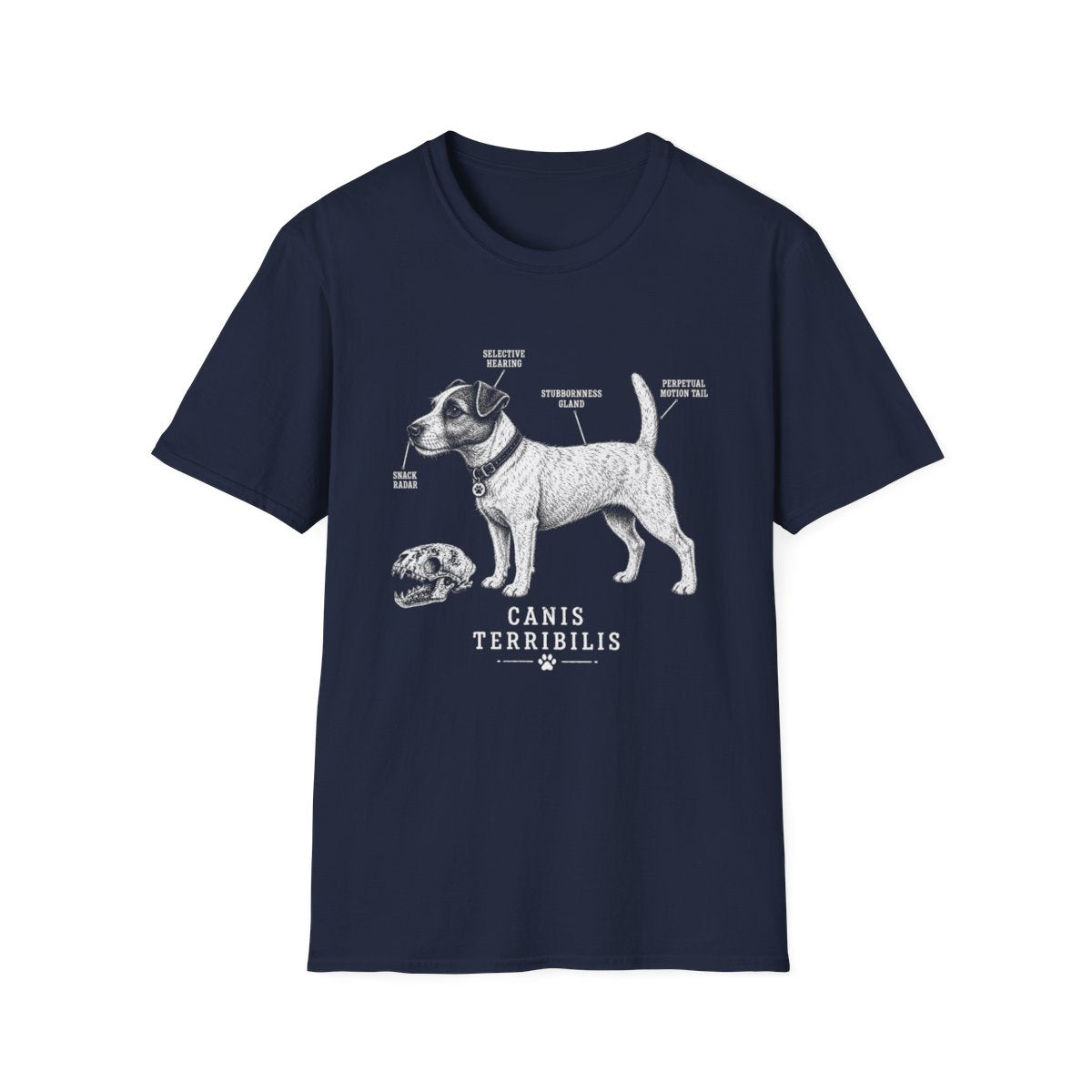 Anatomy Of A Jack Russell Terrier Tee - Navy