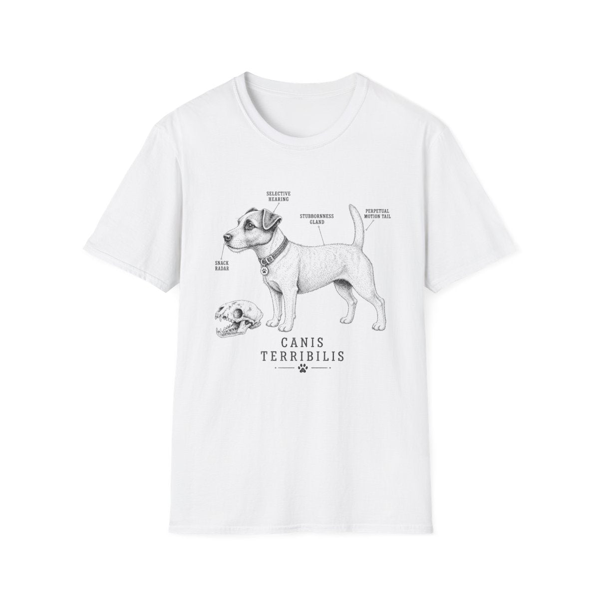 Anatomy Of A Jack Russell Terrier Tee - White