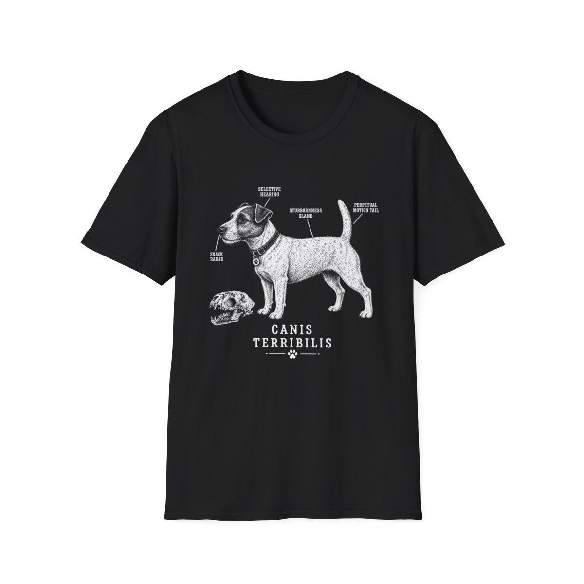 Anatomy Of A Jack Russell Terrier Tee - Black