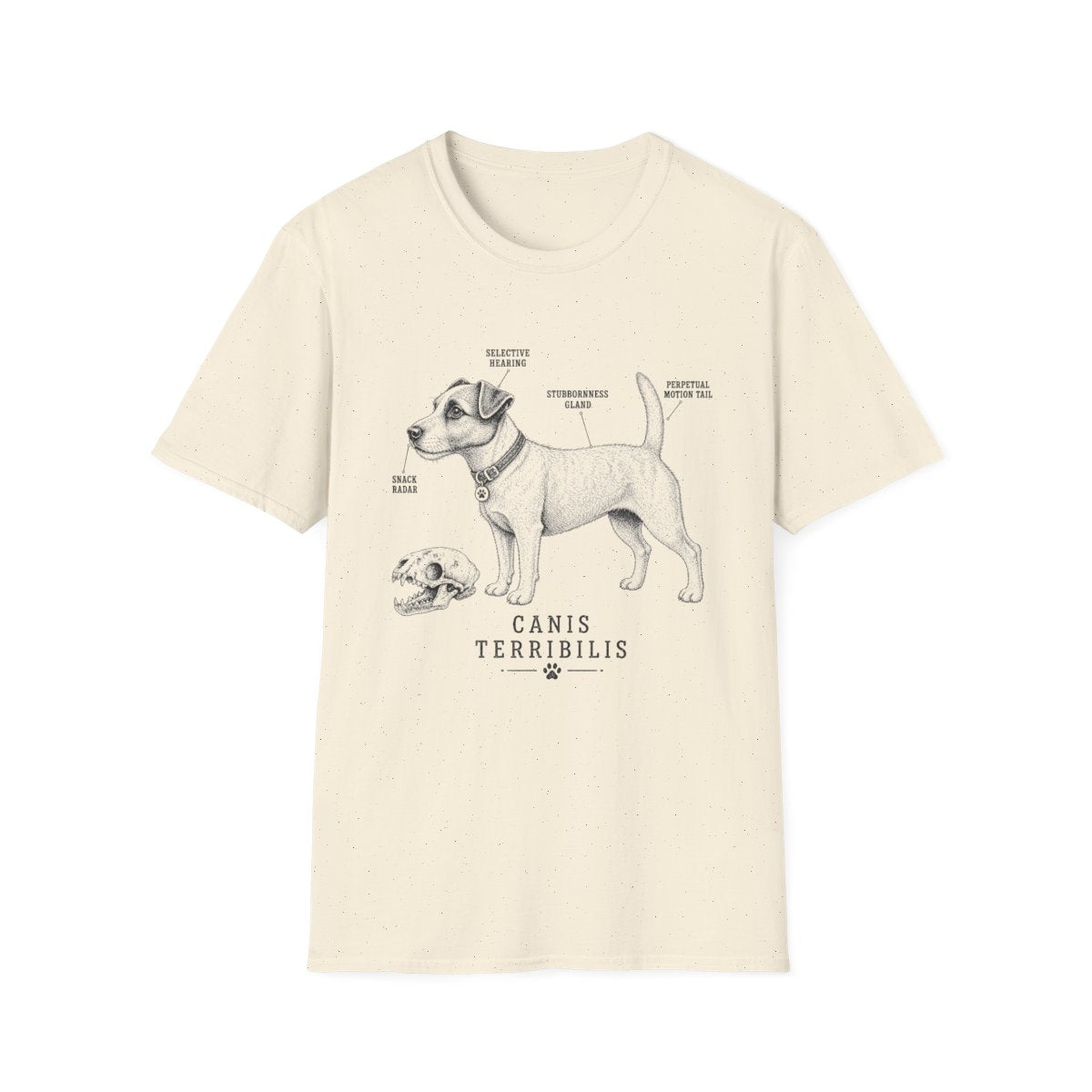 Anatomy Of A Jack Russell Terrier Tee - Natural