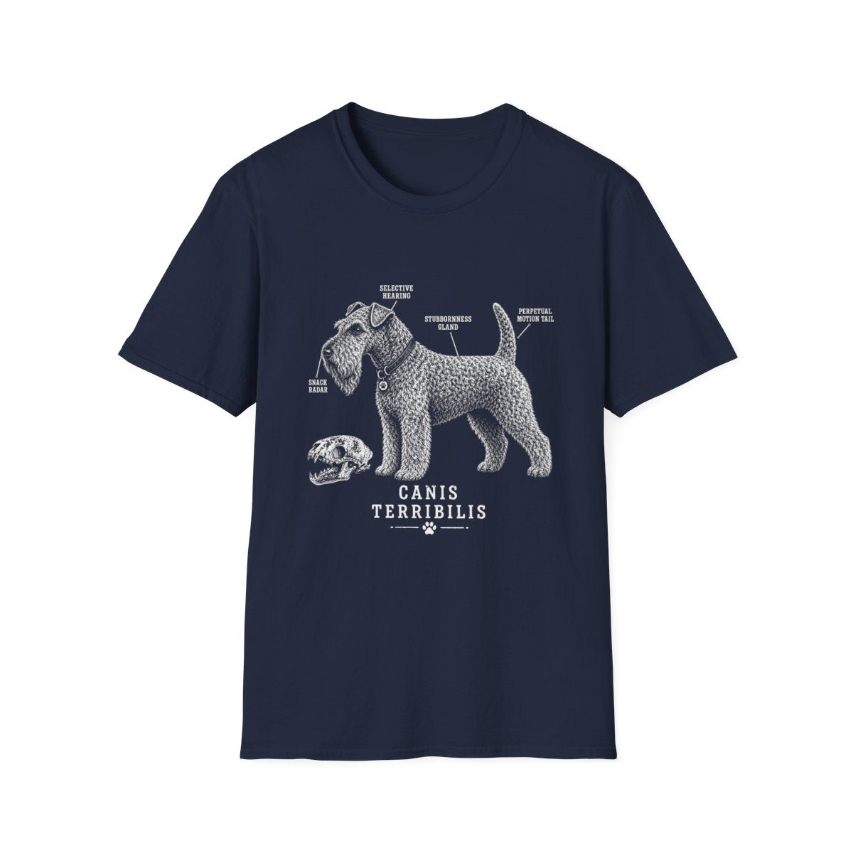 Anatomy Of A Kerry Blue Terrier Tee - Navy
