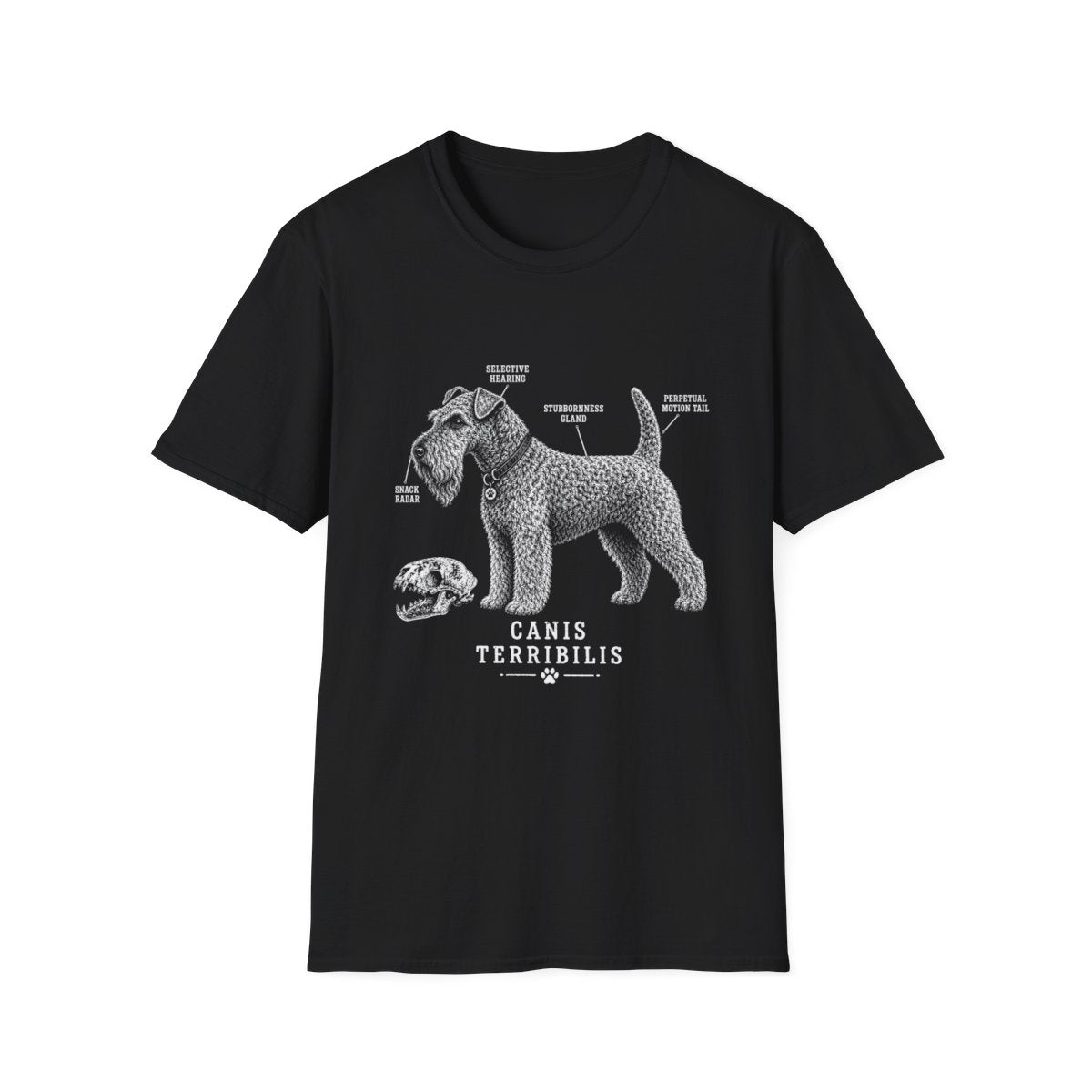Anatomy Of A Kerry Blue Terrier Tee - Black