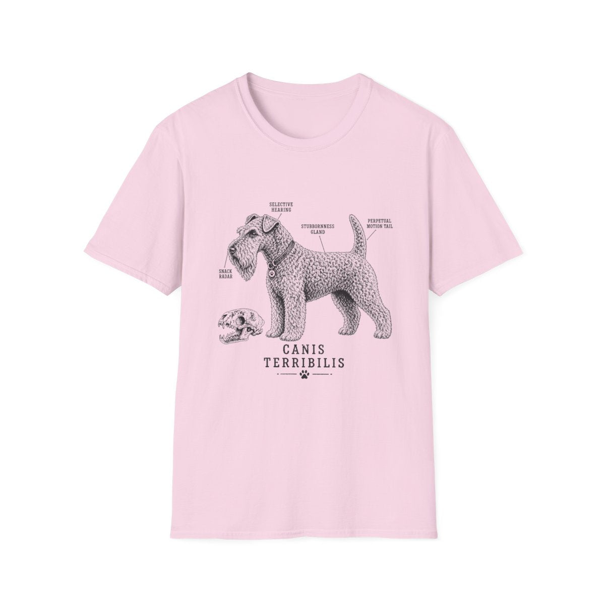 Anatomy Of A Kerry Blue Terrier Tee - Light Pink