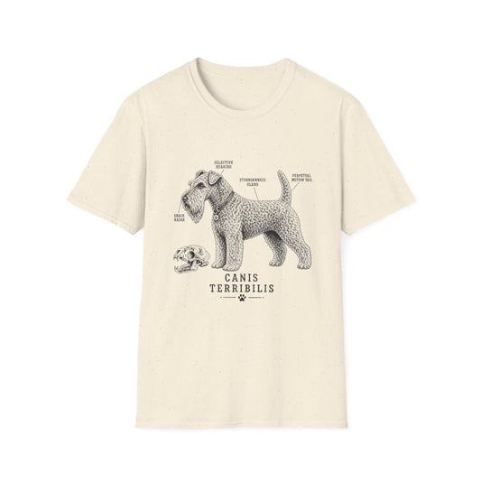 Anatomy Of A Kerry Blue Terrier Tee - Natural