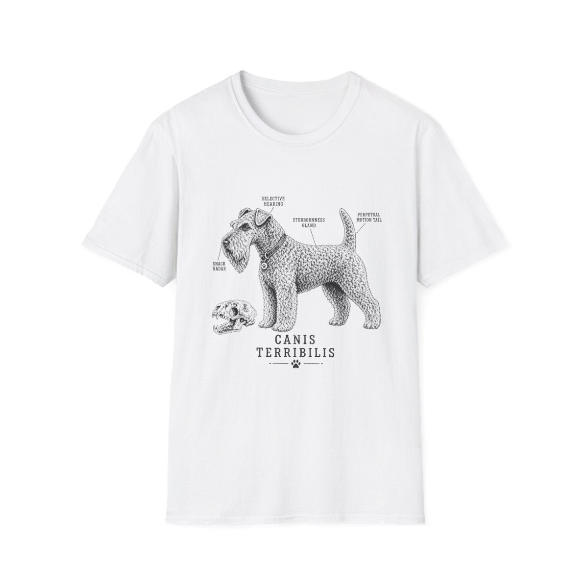 Anatomy Of A Kerry Blue Terrier Tee - White