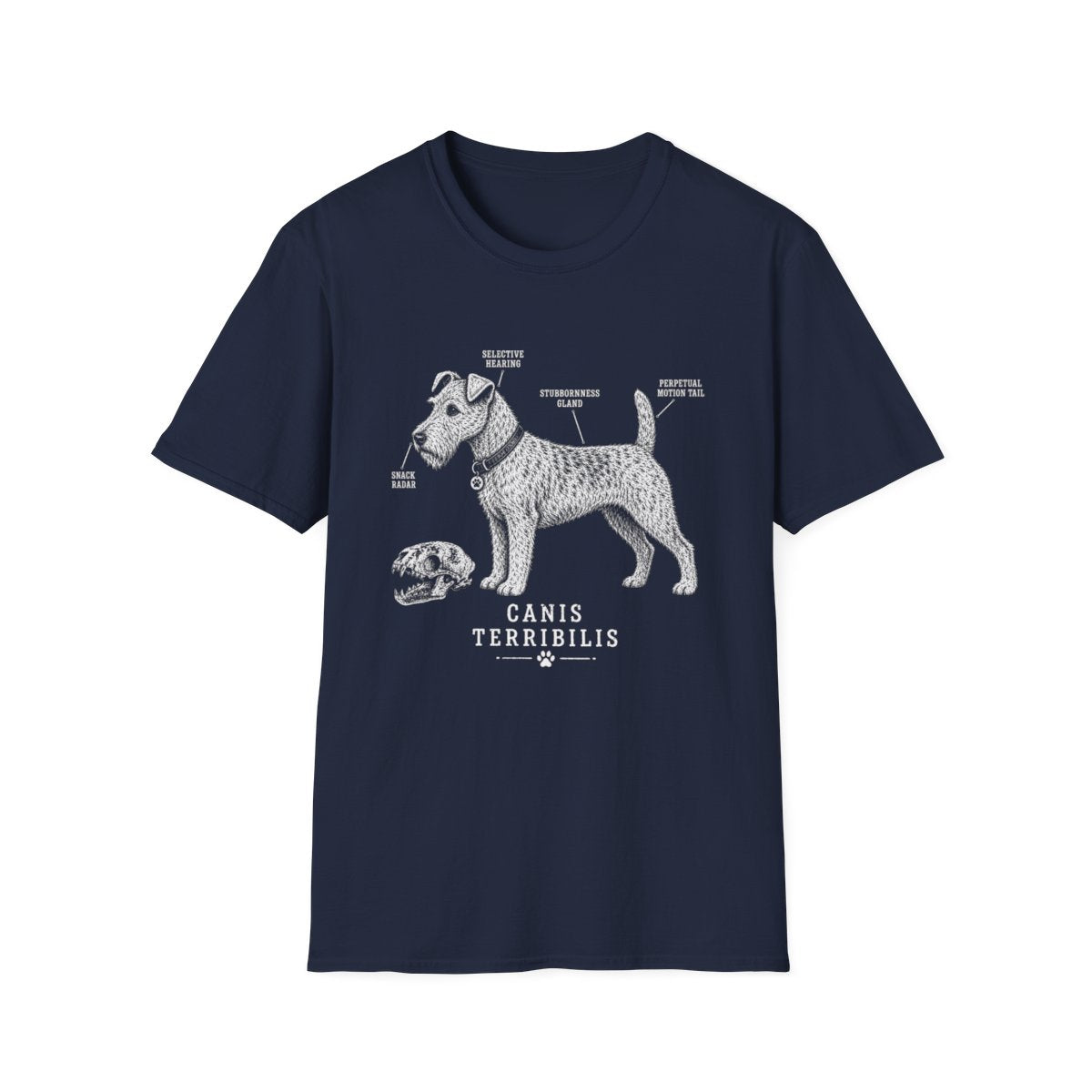 Anatomy Of A Lakeland Terrier Tee - Navy