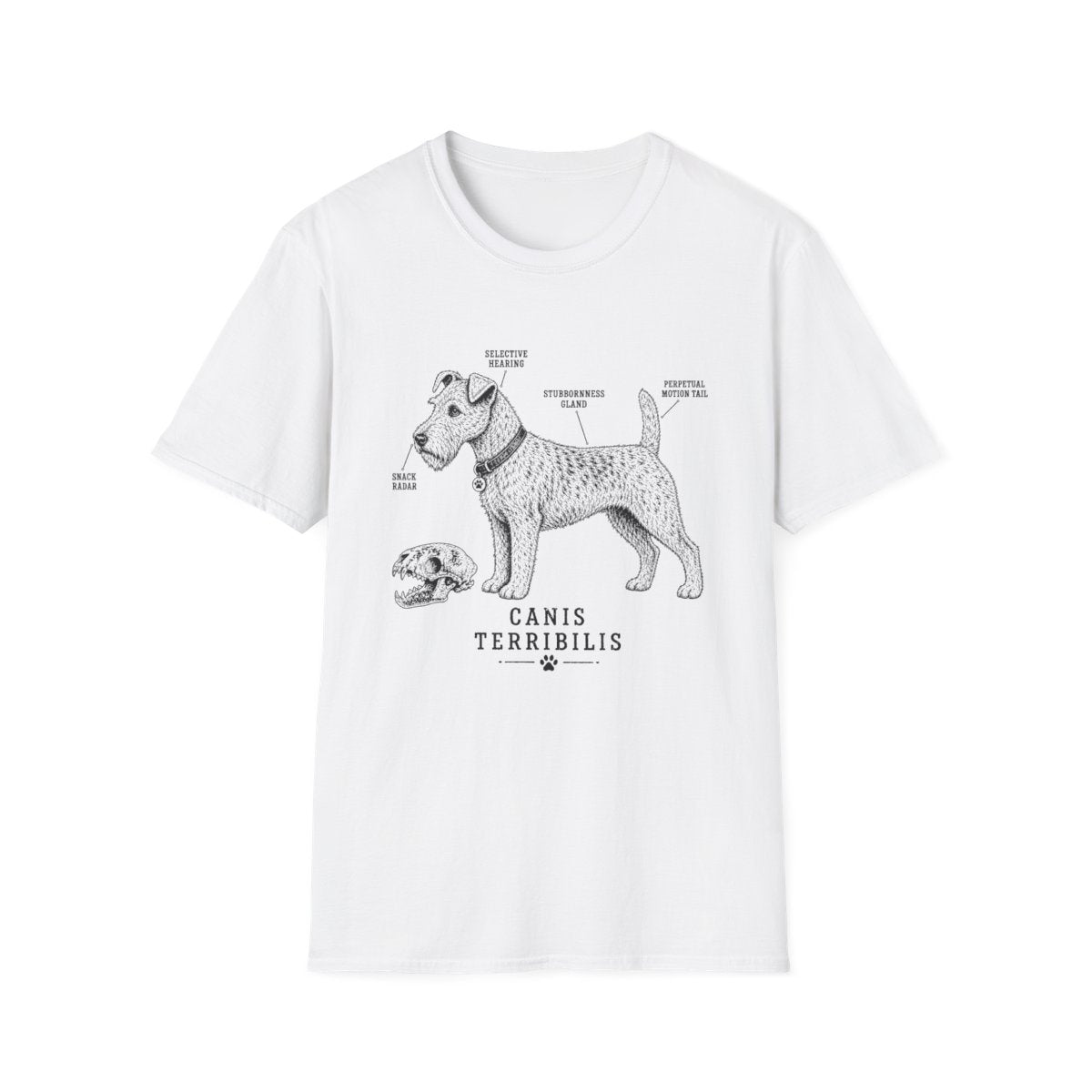 Anatomy Of A Lakeland Terrier Tee - White