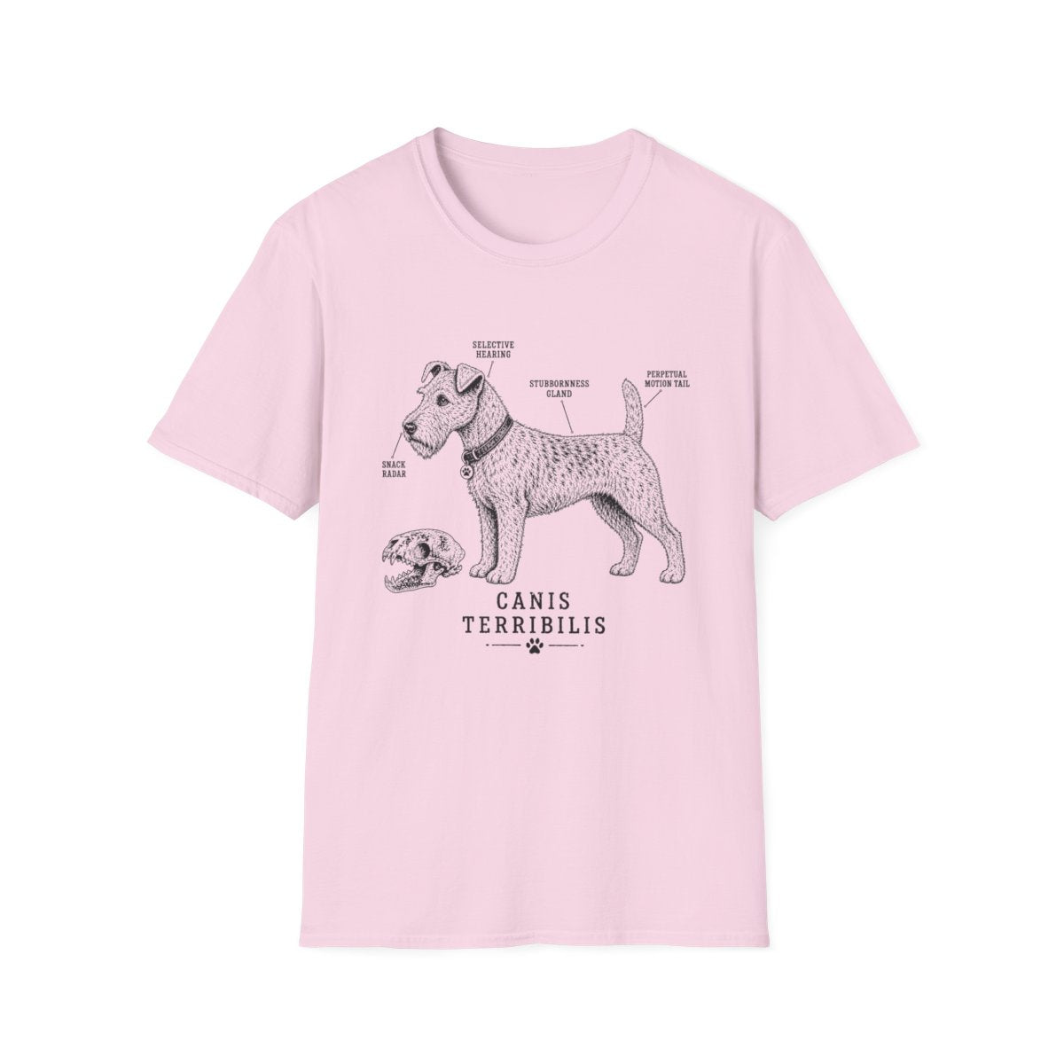 Anatomy Of A Lakeland Terrier Tee - Light Pink