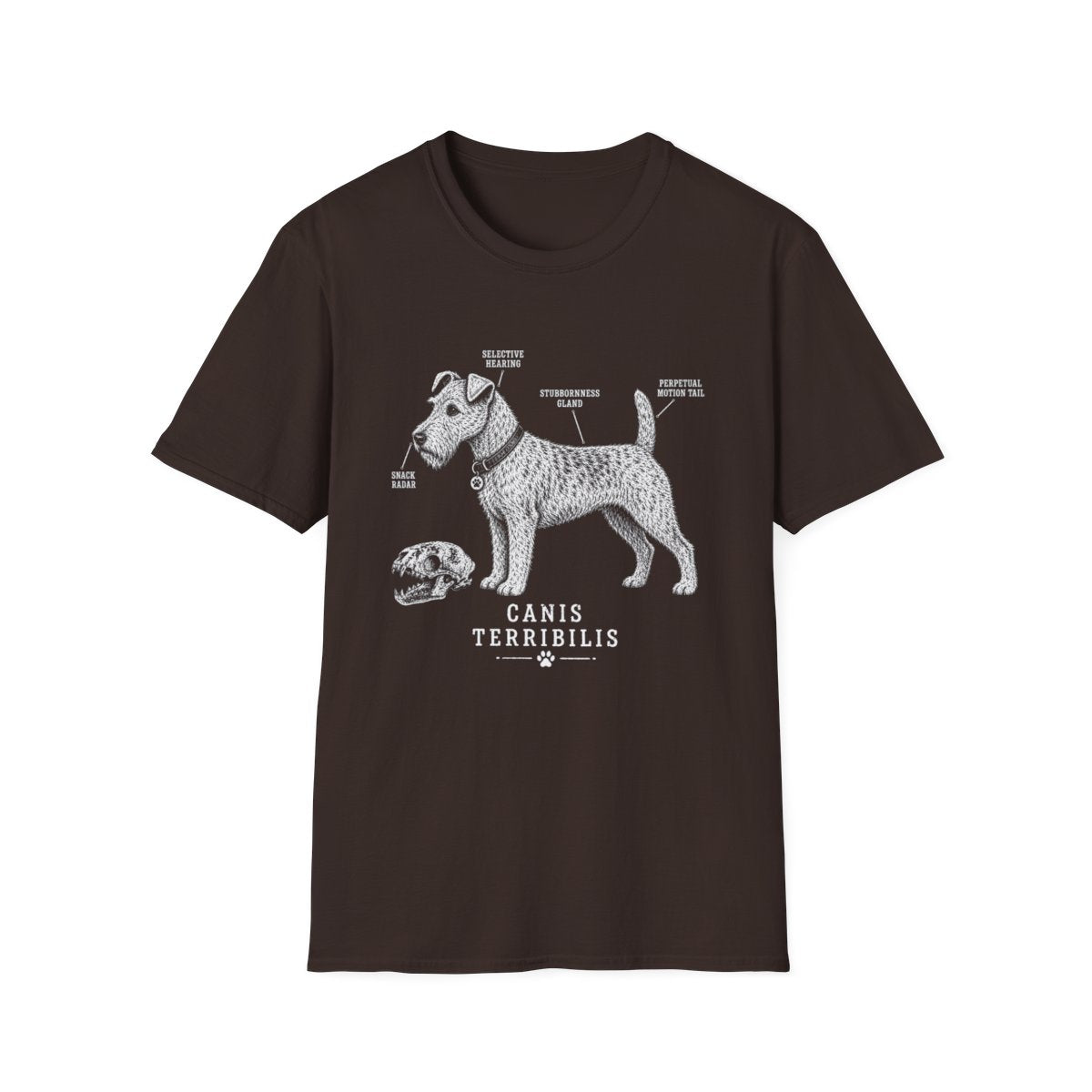 Anatomy Of A Lakeland Terrier Tee - Dark Chocolate