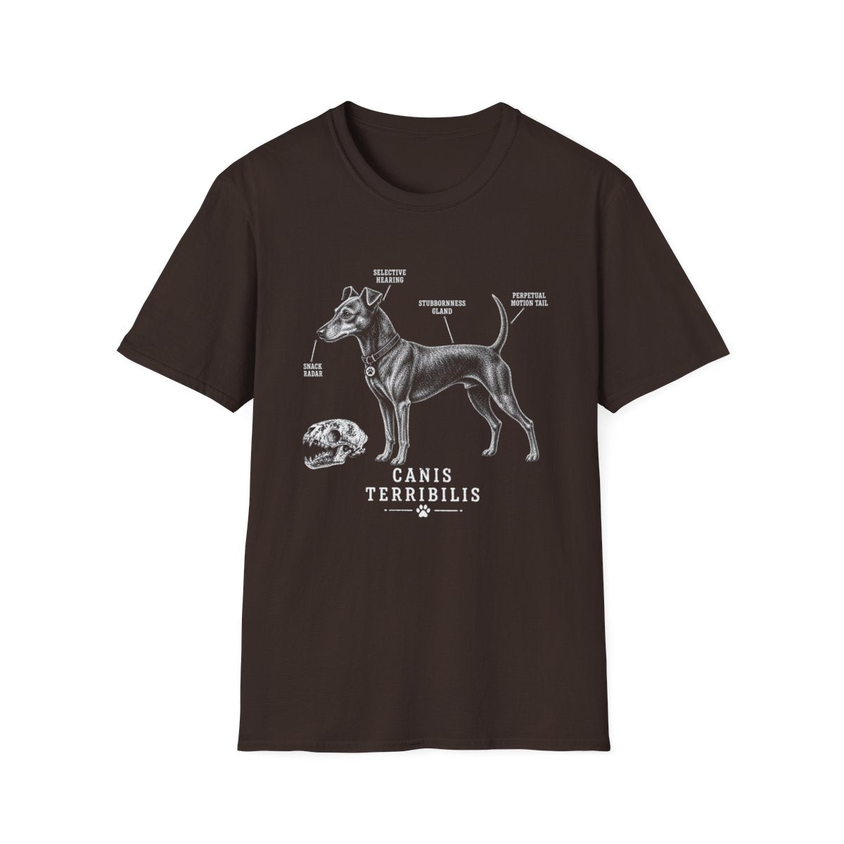 Anatomy Of A Manchester Terrier Tee - Dark Chocolate